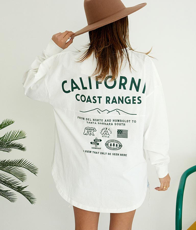 刺繍CALIFORNIAデザインロングスリーブTシャツ(トップス/Tシャツ・ロングTシャツ) | anap mimpi