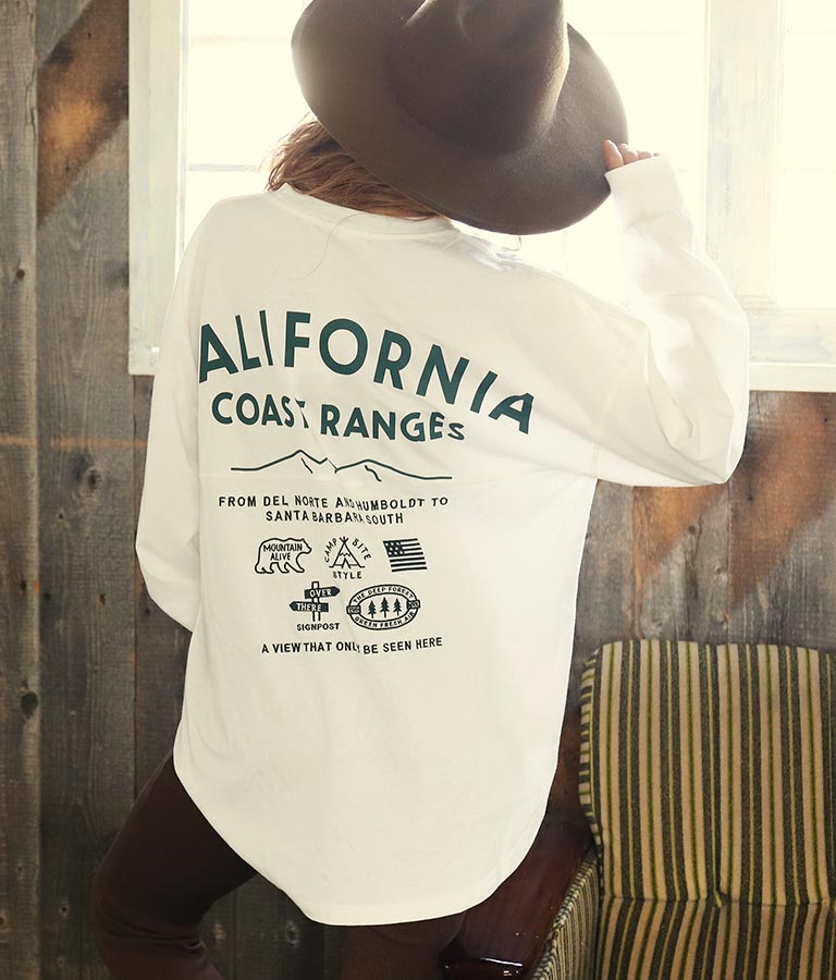 刺繍CALIFORNIAデザインロングスリーブTシャツ(トップス/Tシャツ・ロングTシャツ) | anap mimpi