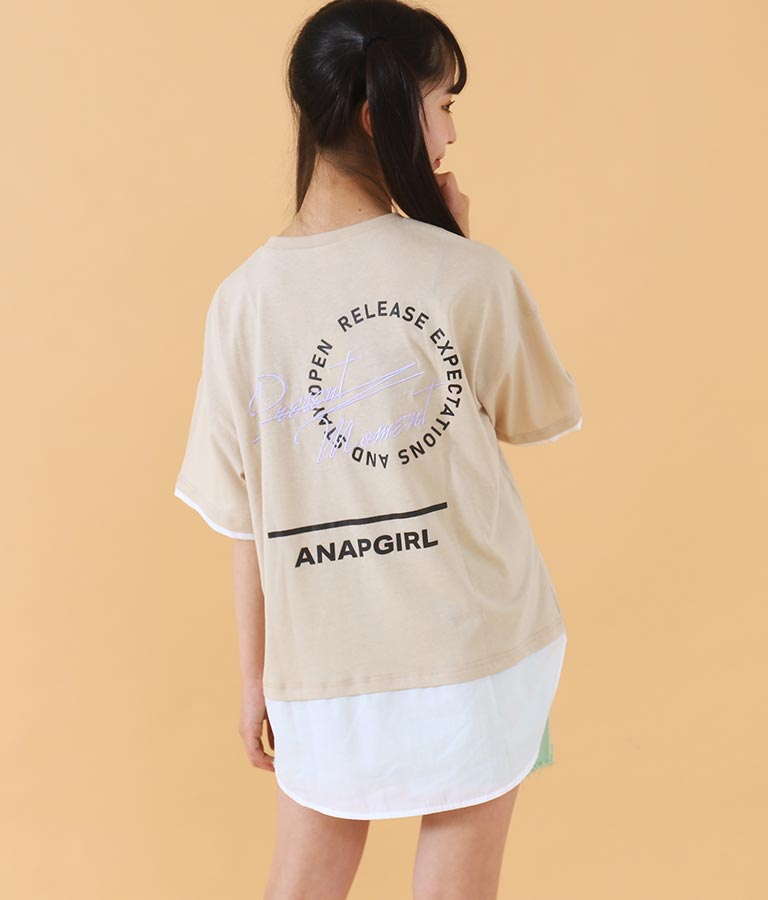 フェイクレイヤードトップス(トップス/Tシャツ) | ANAP GiRL