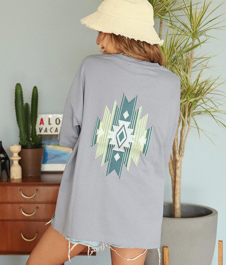 USAコットンオルテガ刺繍ビッグTシャツ(トップス/Tシャツ・チュニック) | anap mimpi