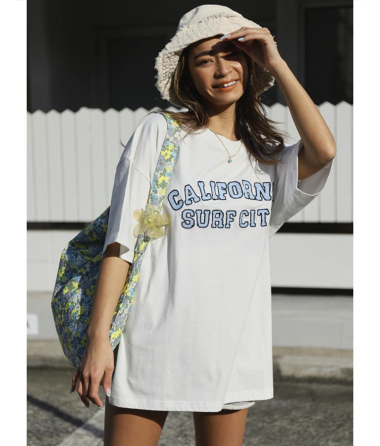 USAコットンCALIFORNIAチェーン刺繍ビッグTシャツ(トップス/Tシャツ) | anap mimpi | レディースファッション通販ANAP オンライン