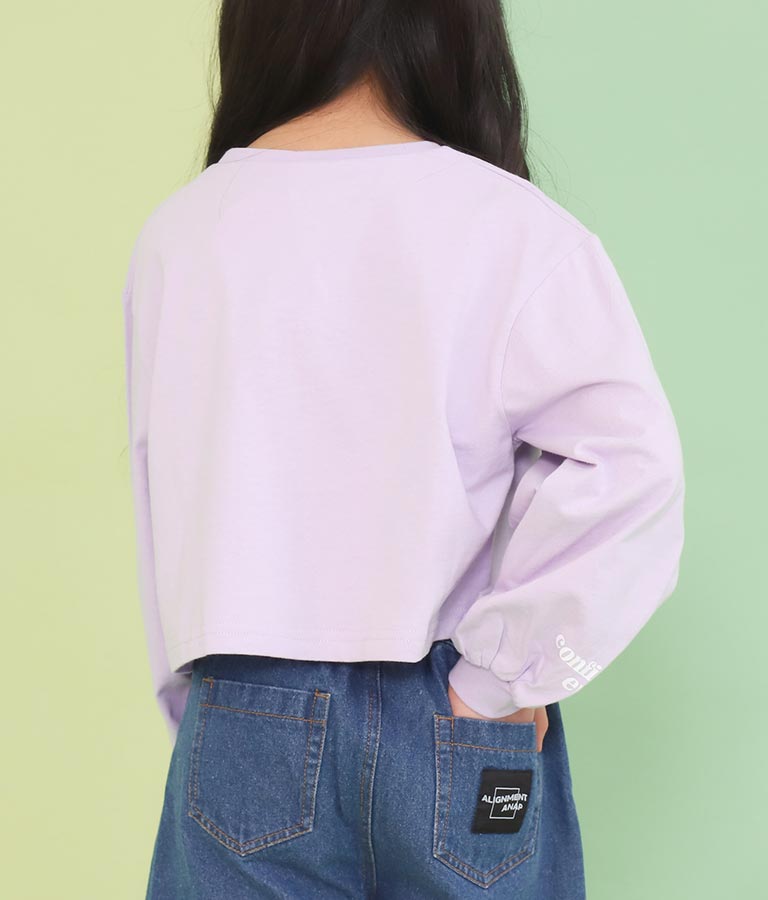 ホログラムワッペン付ショート丈ロングTシャツ(トップス/Tシャツ) | ANAP KIDS