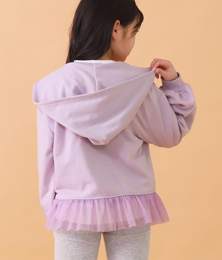 裾チュールミニ裏毛パーカー(アウター（コート・ジャケット） /パーカー) | ANAP KIDS