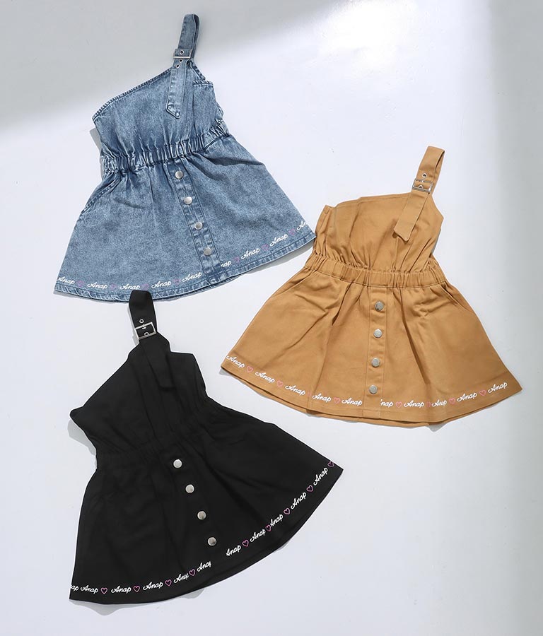 ワンショルダージャンパースカート(ワンピース・ドレス/ミニワンピ) | ANAP KIDS