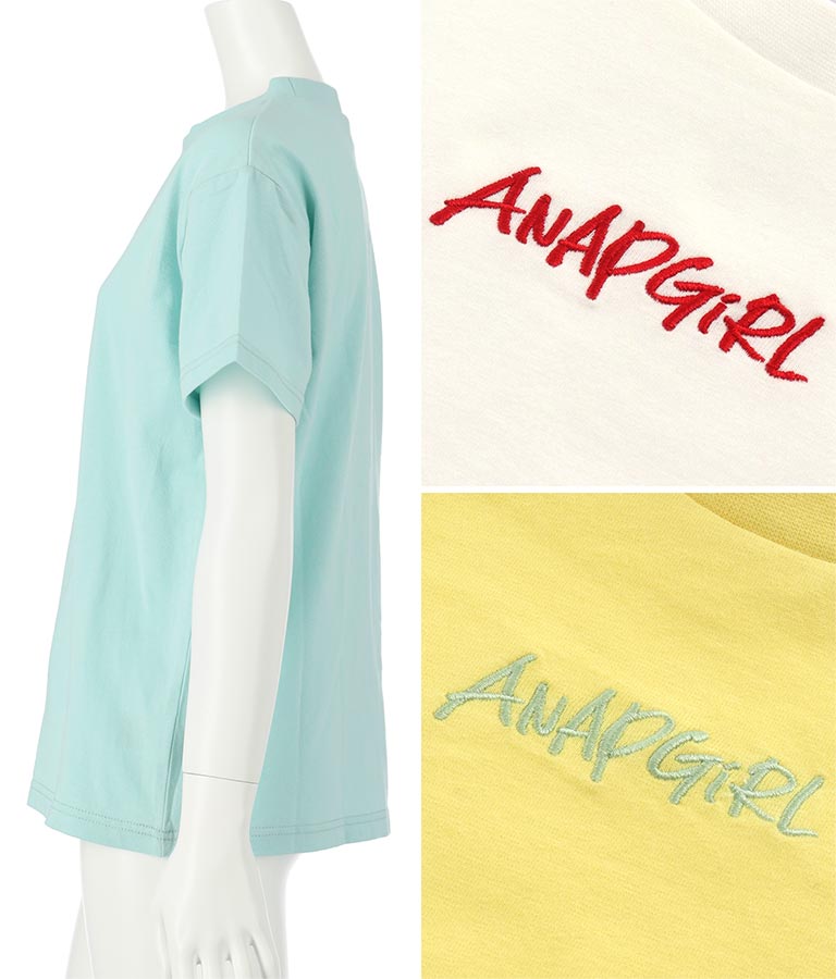 ロゴ刺繍Tシャツ(トップス/Tシャツ) | ANAP GiRL
