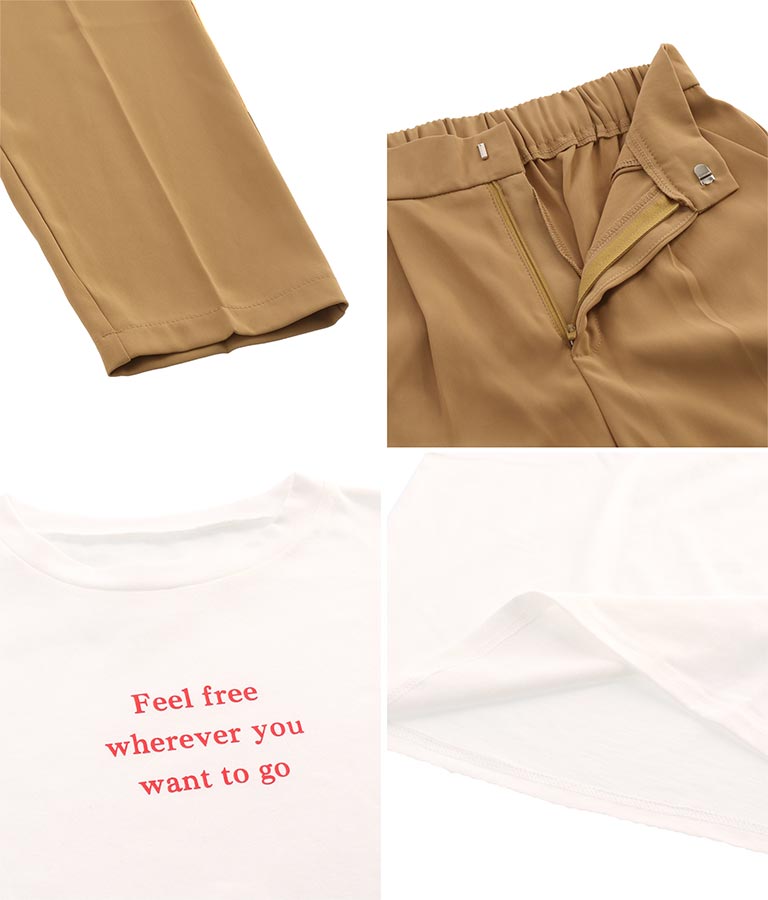 テーパードパンツ×ロングTシャツセット(ボトムス・パンツ /Tシャツ・ロングパンツ) | ANAP