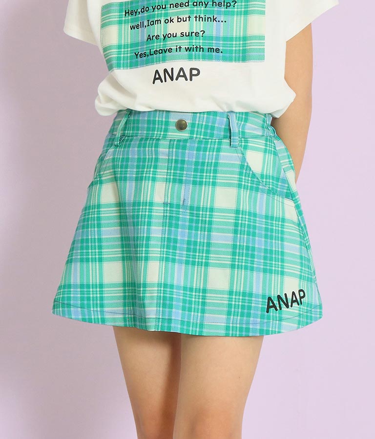 インパン付きチェックスカート(ボトムス・パンツ /スカート) | ANAP KIDS