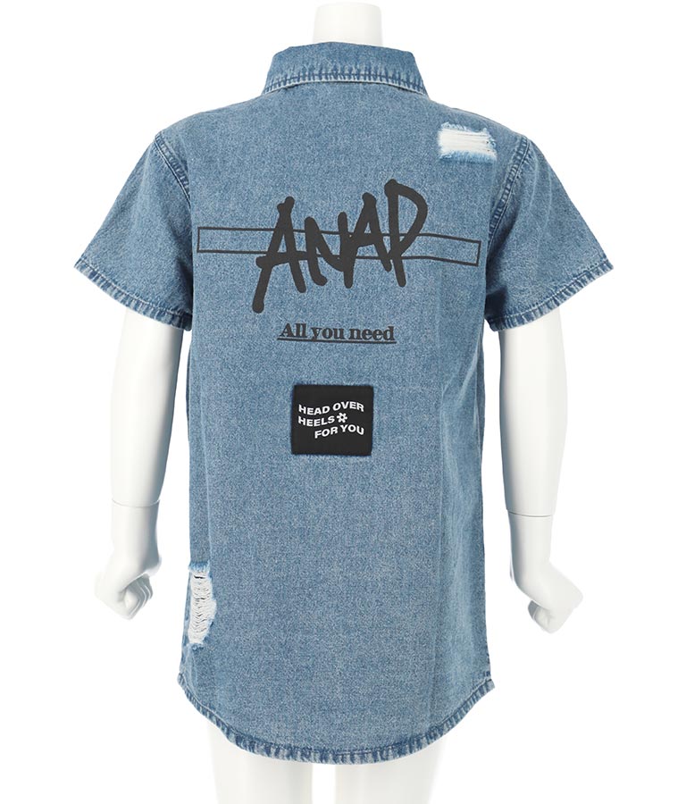 ダメージ半袖シャツ(トップス/シャツ・ブラウス) | ANAP KIDS