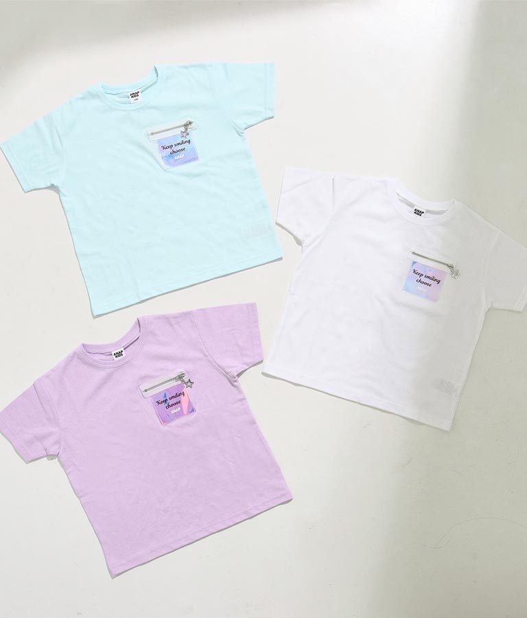 クリアワッペンポケットビッグTシャツ(トップス/Tシャツ) | ANAP KIDS