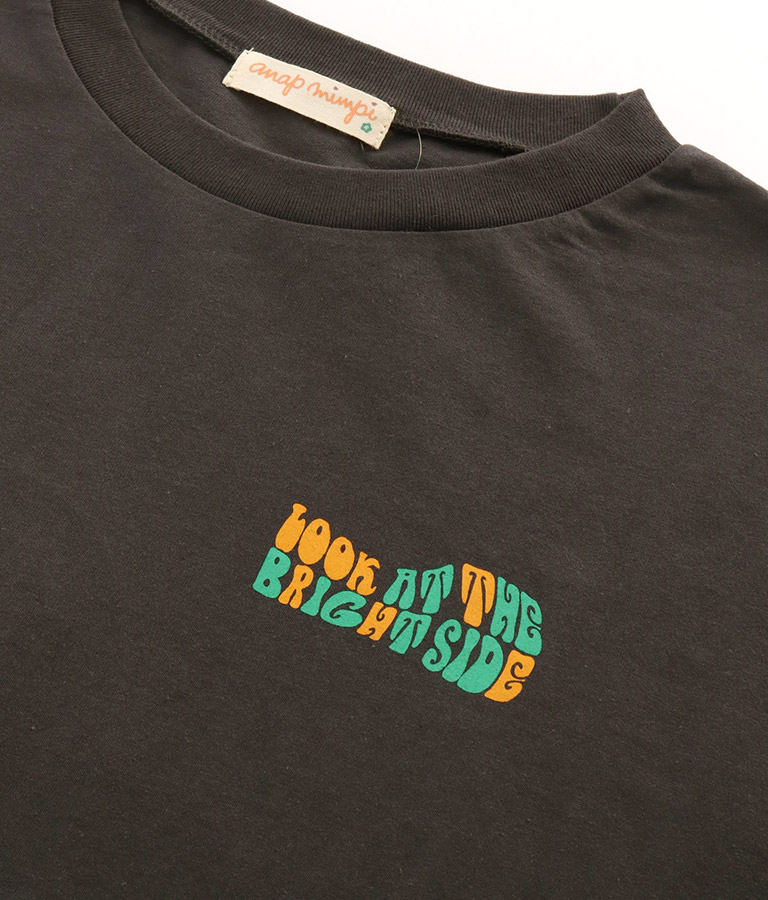 バックレトロプリント×サガラ刺繍Tシャツ(トップス/Tシャツ・チュニック) | anap mimpi