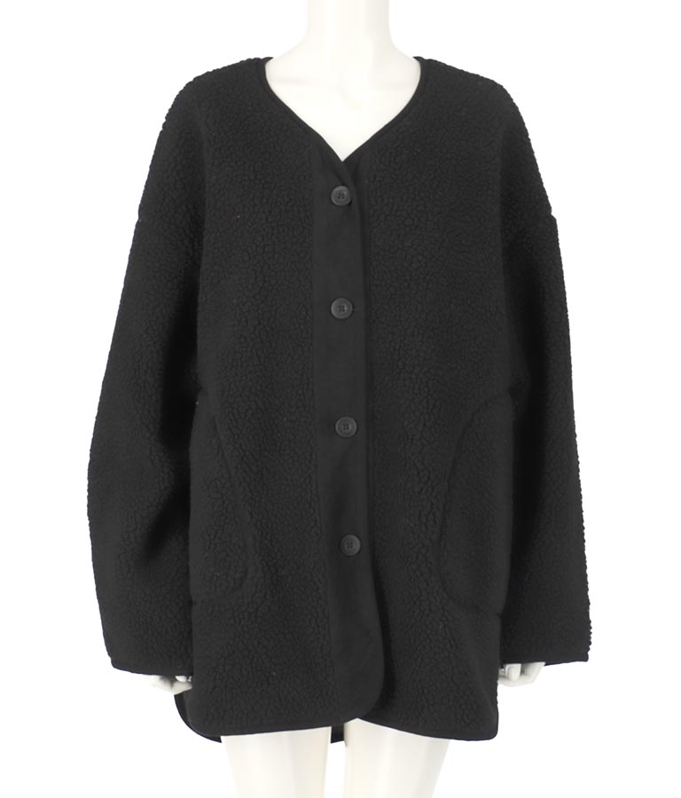 ふるさと割 ウンディッチノーベ ノーカラーボアジャケット 