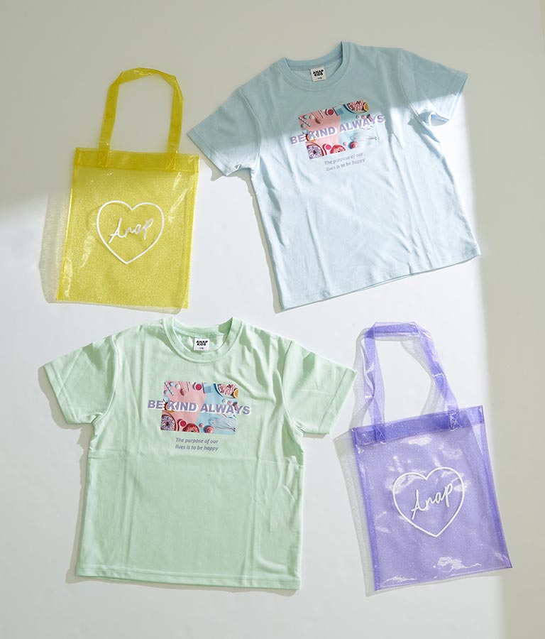 クリアラメトートバッグ+Tシャツセット(トップス/Tシャツ・トートバッグ) | ANAP KIDS