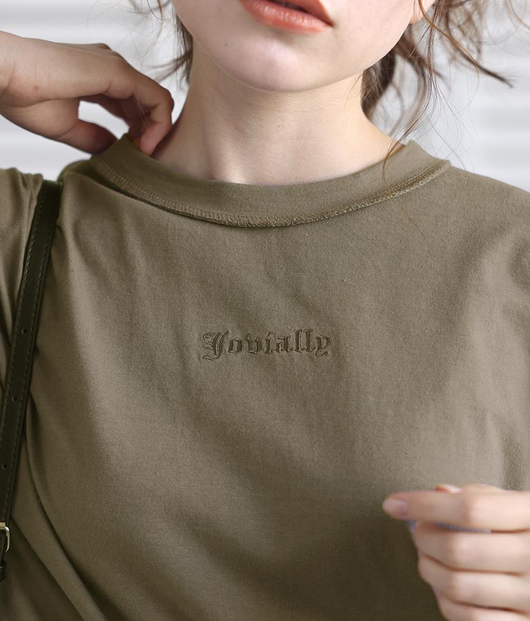 ロールアップ刺繍Tシャツ(トップス/Tシャツ) | ANAP