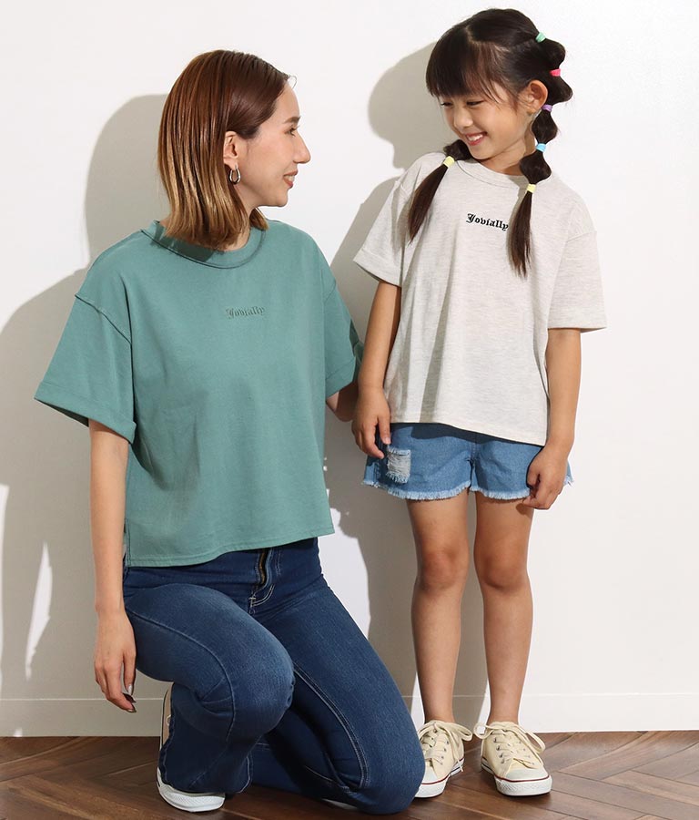 ロールアップ刺繍ビッグTシャツ(トップス/Tシャツ) | ANAP KIDS