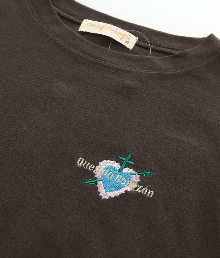 コラソンハート刺繍Tシャツ(トップス/Tシャツ) | anap mimpi