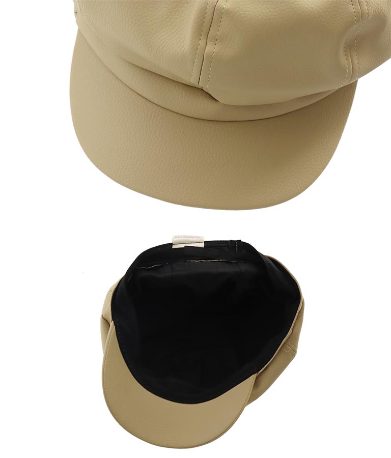 フェイクレザーキャスケット(ファッション雑貨/ハット・キャップ・ニット帽 ・キャスケット・ベレー帽) | CHILLE