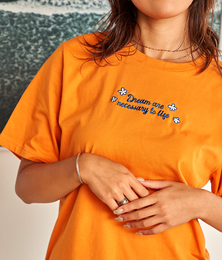 フラワー刺繍Tシャツ(トップス/Tシャツ) | anap mimpi