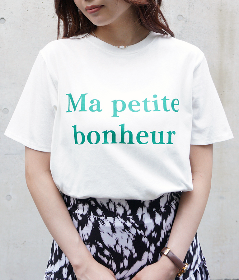 Ma petite bonheuカラーロゴTシャツ(トップス/Tシャツ) | CHILLE