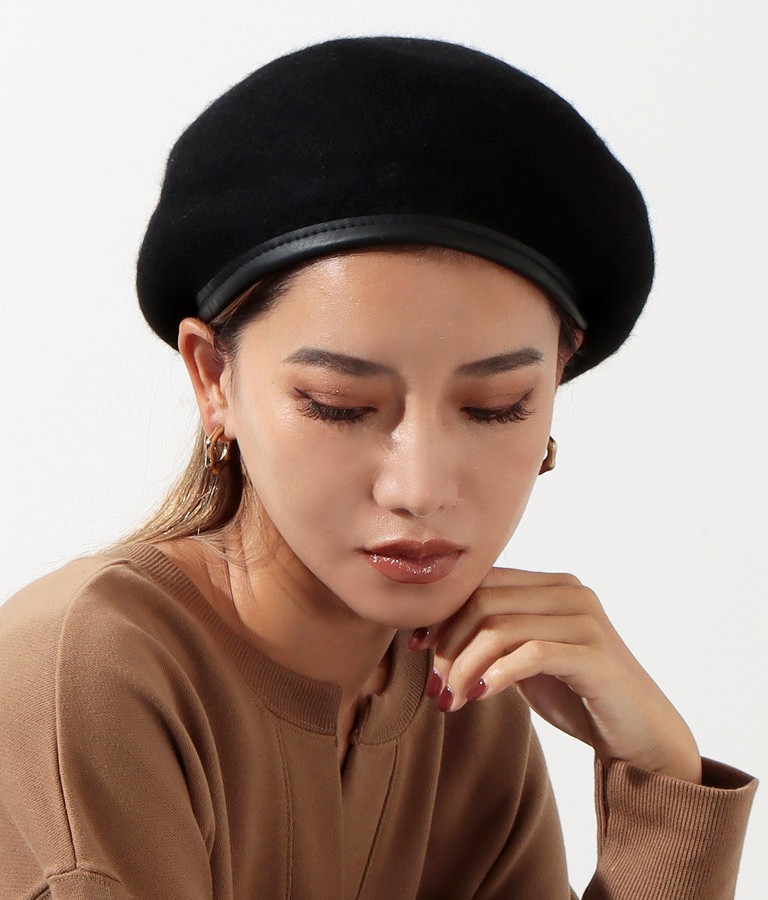パイピングフェルトベレー帽(ファッション雑貨/ハット・キャップ・ニット帽 ・キャスケット・ベレー帽) | Settimissimo