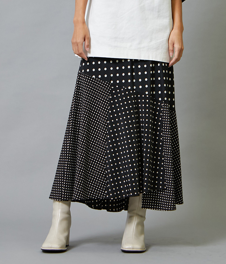 Eimeelawポルカドット切替デザインスカート(ボトムス・パンツ /スカート) | Settimissimo