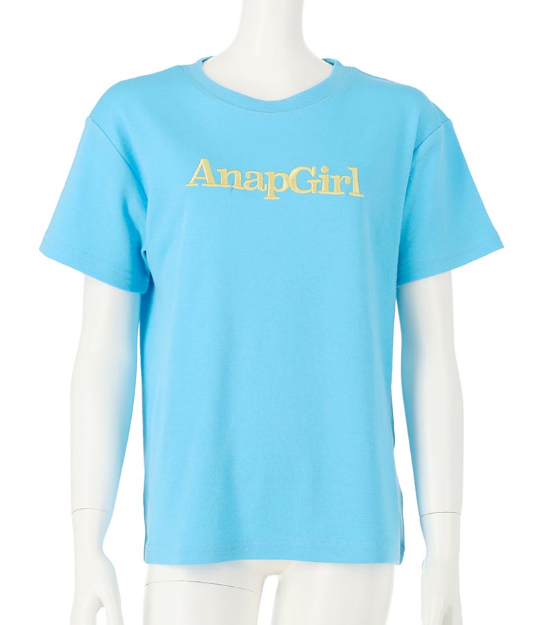 カラー刺繍ロゴTシャツ(トップス/Tシャツ) | ANAP GiRL | レディース