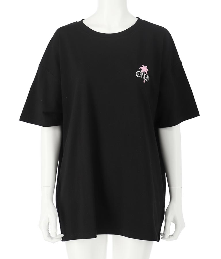 パームツリー×ブラックレター刺繍ビッグTシャツ(トップス/Tシャツ) anap mimpi レディースファッション通販ANAPオンライン