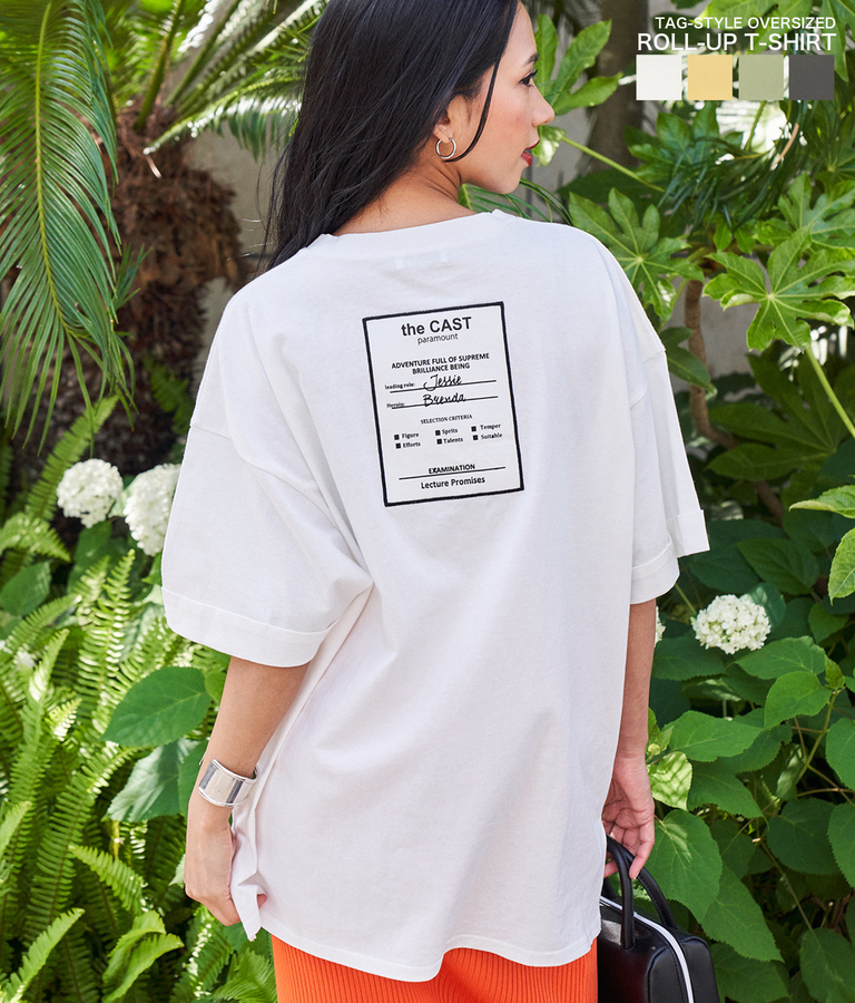 タグ風オーバーサイズロールアップTシャツ(トップス/Tシャツ) ANAP レディースファッション通販ANAPオンライン