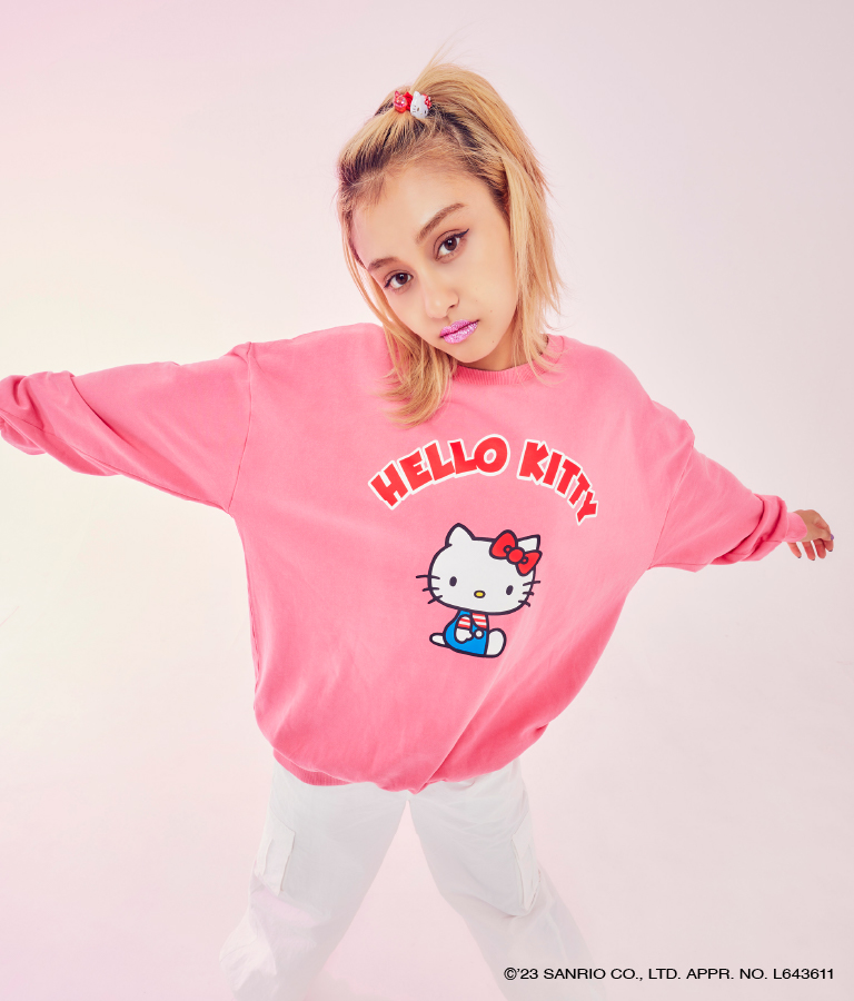 ANAP×Hello Kittyユーズド風BIGスウェットトレーナー