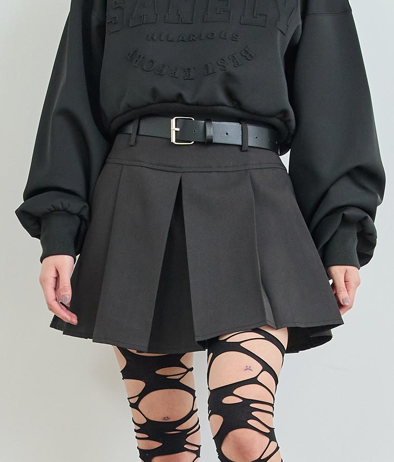 ANAP アナップ レディース ladies ベルト付き プリーツ スカート スカート ブラック系 M