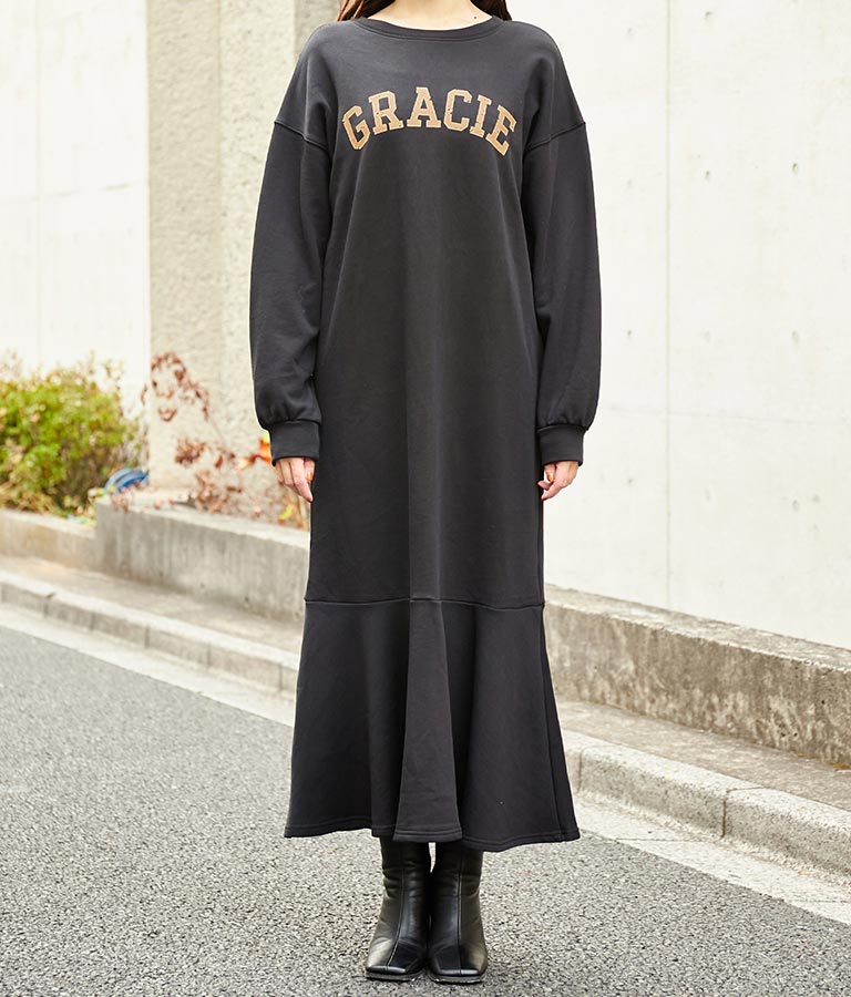 GRACIE ロゴ マーメイド スウェット ワンピース(ワンピース・ドレス