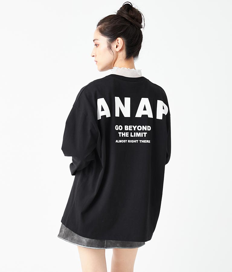 ANAP ロゴ オーバーサイズ ロングスリーブ Tシャツ ロンT