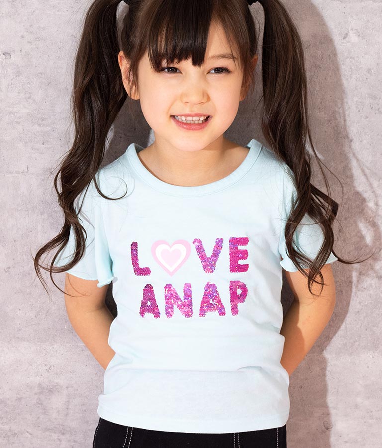 シフォン袖 スパンコール ロゴ Tシャツ(トップス/Tシャツ) | ANAP KIDS